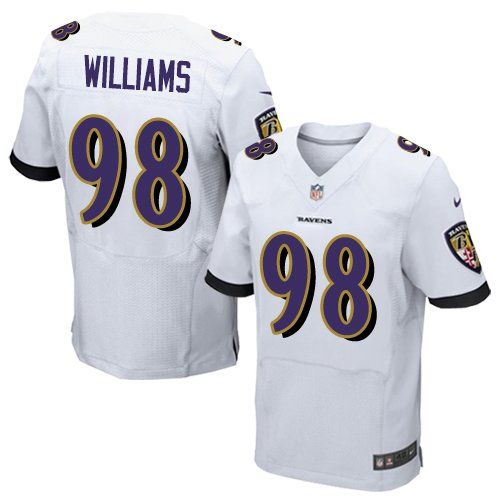 Nike Ravens #98 Brandon Williams White Men's Stitched NFL New Elite Jersey